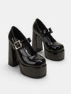 Gleamond | Women's Round Toe Platform Mary Jane Heels