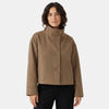 Gleamond | Women's Short Coat with High Collar and Button Fastening