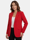 Gleamond | Women's Single Button Blazer with Notched Lapel