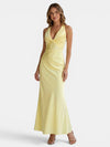 Gleamond | Women's Sleeveless Maxi Dress with Deep V-Neck