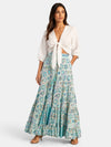 Gleamond | Women's Sleeveless Patterned Maxi Dress