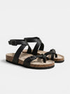 Gleamond | Women's Slingback Sandals with Cross Straps and Buckle Strap