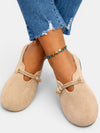 Gleamond | Women's Slip On Loafers with Strap Detail