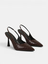 Gleamond | Women's Slip On Slingback Pumps with Stiletto Heel