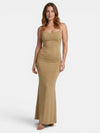 Gleamond | Women's Square Neck Maxi Dress Elegant Bodycon Evening Dress