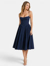 Gleamond | Women's Strapless Corset Midi Dress