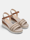 Gleamond | Women's Strappy Everyday Sandals with Beaded Detail