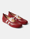 Gleamond | Women's Tabi Ballet Flats with Split Toe and Cross Strap Detail