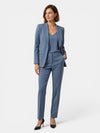 Gleamond | Women's Tailored Blazer Set with Straight Leg Pants