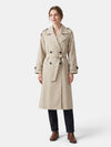 Gleamond | Women's Trench Coat with Double Breasted Front and Belted Waist