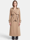 Gleamond | Women's Trench Coat with Double Breasted Front and Belted Waist