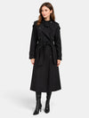 Gleamond | Women's Trench Coat with Double Breasted Front and Tie Waist Belt