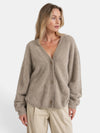 Gleamond | Women's V Neck Cardigan with Button Fastening and Oversized Fit