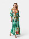 Gleamond | Women's V Neck Maxi Dress with Batwing Sleeves