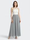 Gleamond | Women's Wedding Guest Halter Maxi Dress