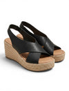 Gleamond | Women's Wedge Espadrille Sandals with Cross Straps