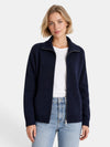 Gleamond | Women's Zip Up Cardigan with Funnel Neck and Front Patch Pockets