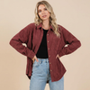 Women's Relaxed Fit Corduroy Shirt Jacket for Easy Layering
