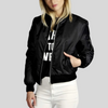 Lightweight Women's Bomber Jacket with Full Zip and Pockets