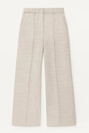 Women's High Waist Wide Leg Trousers with Pressed Folds for Effortless Elegance