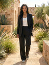 Gleamond | Women’s Tailored Blazer Set Wide Leg Office Suit Outfit