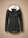 Women's Waterproof Hooded Zip-Up Jacket with Fleece Lining